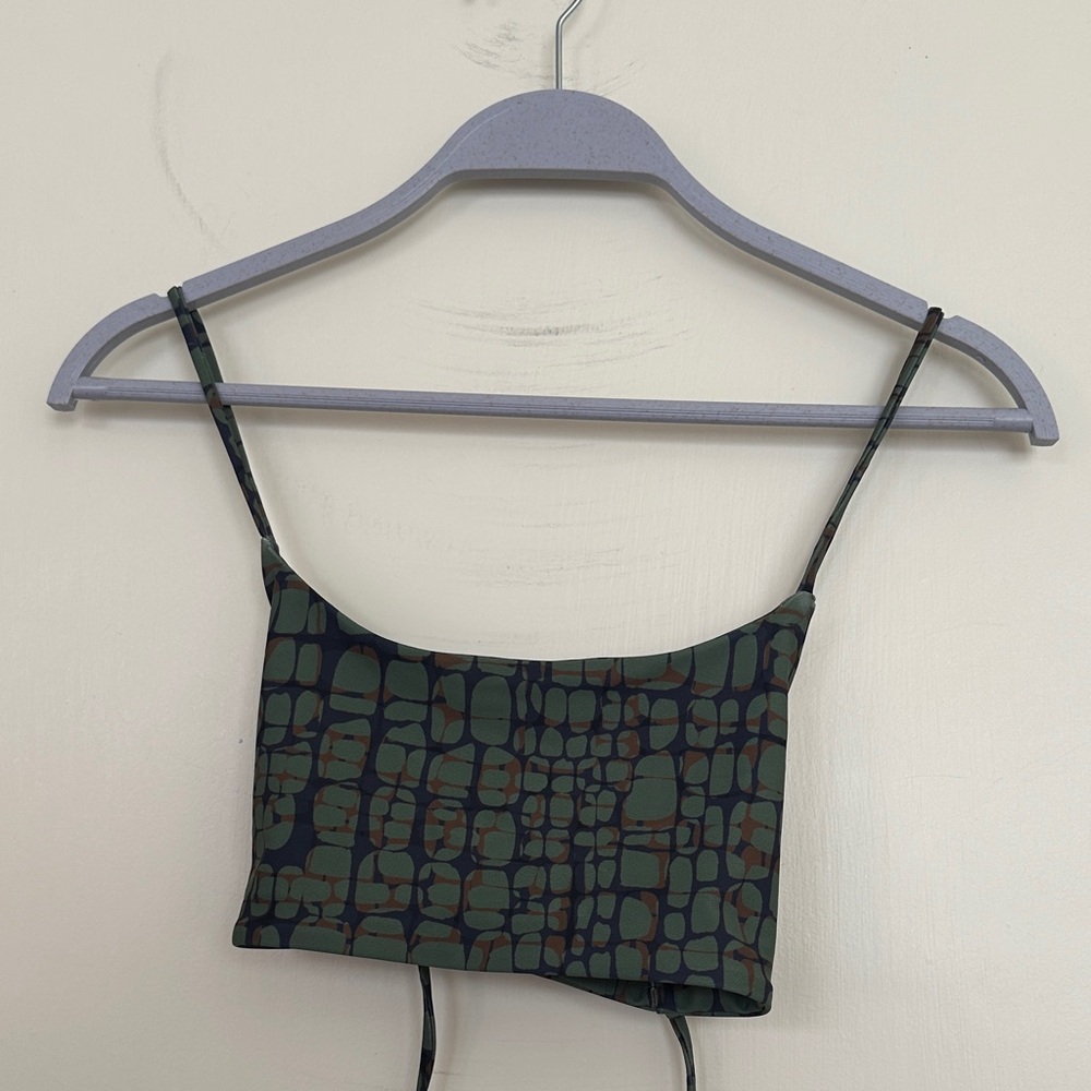 Skatie Alabama print in Maddie cut Crocodile Pattern in Green and Black